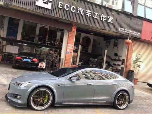 Продажа корпуса из углеродного волокна модели S для модели S Wide Bodyki Carbon Fiber Front Shovel Rear Diffuser Spoiler