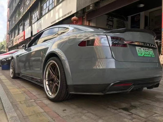 Продажа корпуса из углеродного волокна модели S для модели S Wide Bodyki Carbon Fiber Front Shovel Rear Diffuser Spoiler