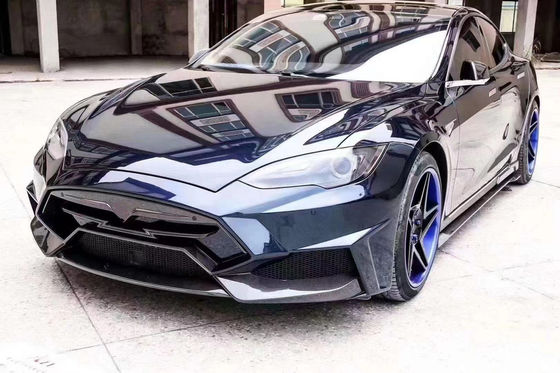 Продажа Model S Body Kit Углеродное волокно Передний и задний бампер Боковые юбки Спойлер для Tesla Model S