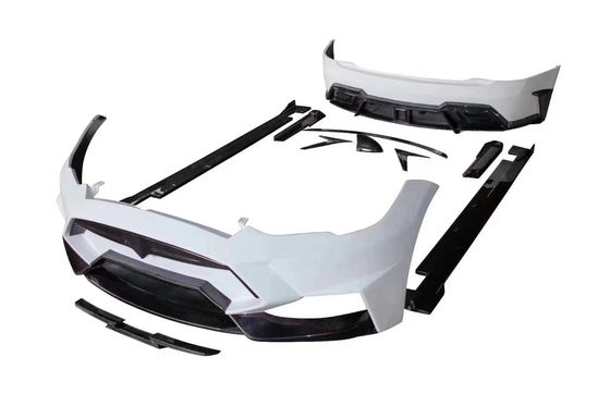 Продажа Model S Body Kit Углеродное волокно Передний и задний бампер Боковые юбки Спойлер для Tesla Model S