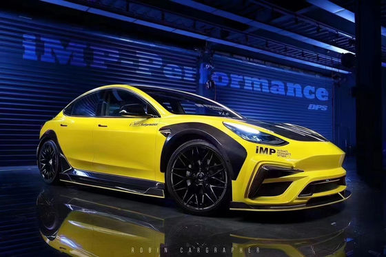 Новый продукт Model 3 Wide Bodyki для Tesla MODEL 3 Body Kit Upgrade IMP Style Передние и задние спойлеры бампера