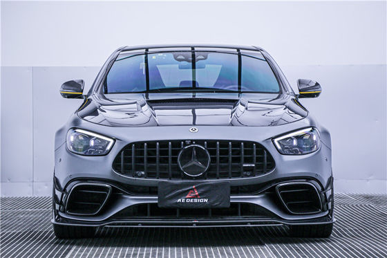 Автозапчасти Комплект корпуса из углеродного волокна для Mercedes E63S E63s Углеродный волокна передний лопатый диффузер спойлер углеродный волокна капот