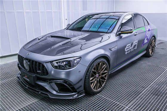 Автозапчасти Комплект корпуса из углеродного волокна для Mercedes E63S E63s Углеродный волокна передний лопатый диффузер спойлер углеродный волокна капот