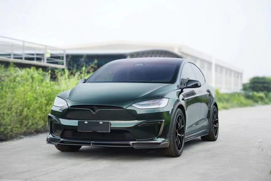 CMST Tesla Model X Body Kit Темно-зеленый Tesla Widebody Kit 2023 Передний диффузор губ
