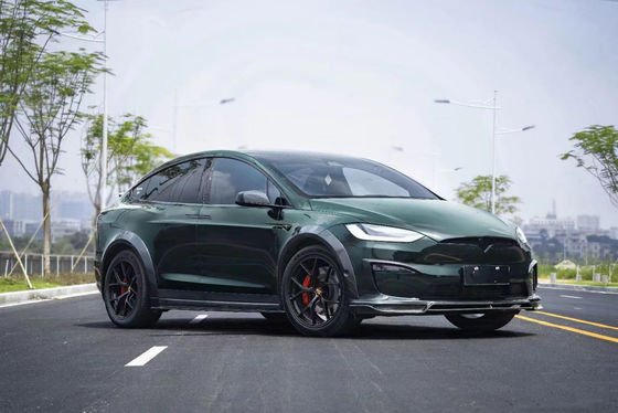 CMST Tesla Model X Body Kit Темно-зеленый Tesla Widebody Kit 2023 Передний диффузор губ