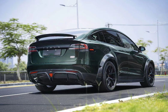 CMST Tesla Model X Body Kit Темно-зеленый Tesla Widebody Kit 2023 Передний диффузор губ