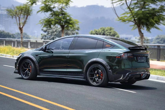 CMST Tesla Model X Body Kit Темно-зеленый Tesla Widebody Kit 2023 Передний диффузор губ