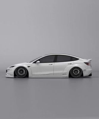 2020- Tesla Body Kit Резиновое волокно LB Style Tesla Model 3 Спойлер Передний губный диффузор