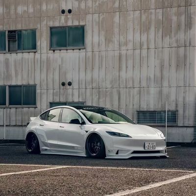 2020- Tesla Body Kit Резиновое волокно LB Style Tesla Model 3 Спойлер Передний губный диффузор