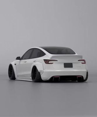 2020- Tesla Body Kit Резиновое волокно LB Style Tesla Model 3 Спойлер Передний губный диффузор