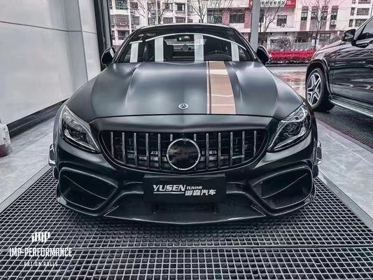 Автозапчасти для Mercedes C63 C63S Купе кузовный комплект C63 C63S Купе модернизированный IMP стиль передний и задний бампер спойлер кузовный комплект