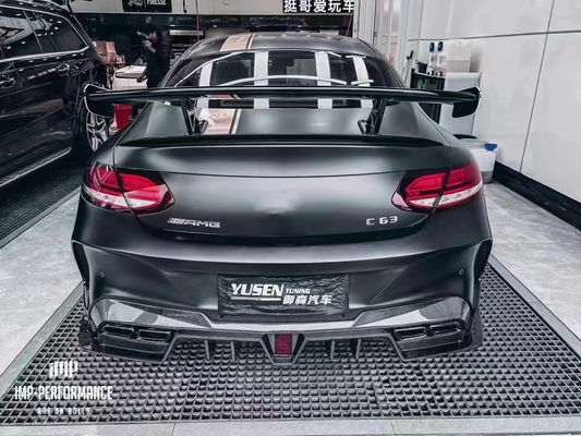 Автозапчасти для Mercedes C63 C63S Купе кузовный комплект C63 C63S Купе модернизированный IMP стиль передний и задний бампер спойлер кузовный комплект