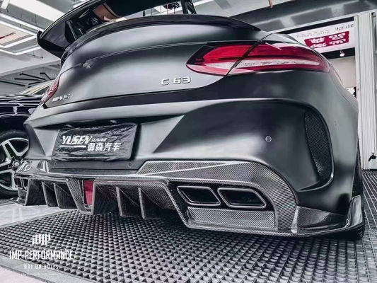 Автозапчасти для Mercedes C63 C63S Купе кузовный комплект C63 C63S Купе модернизированный IMP стиль передний и задний бампер спойлер кузовный комплект