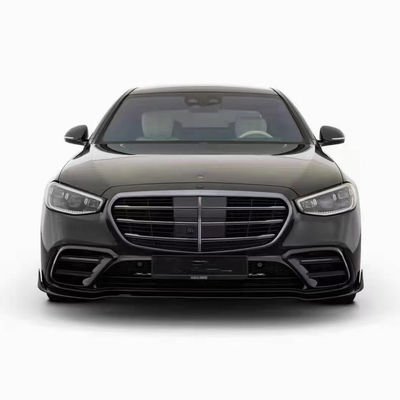 Для Mercedes S-Class W223 S400 S450 Комплект корпуса из углеродного волокна W223 Maybach Усовершенствованный стиль BUS Front Shovel Diffuser Spoiler
