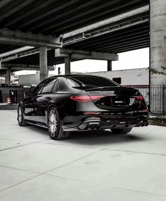 Для Mercedes S-Class W223 S400 S450 Комплект корпуса из углеродного волокна W223 Maybach Усовершенствованный стиль BUS Front Shovel Diffuser Spoiler