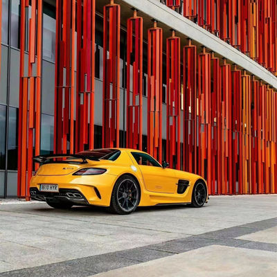 Для Mercedes SLS R197 Комплект корпуса из углеродного волокна SLS Upgrades Black Series Style Передний и задний бампер Спойлер капот