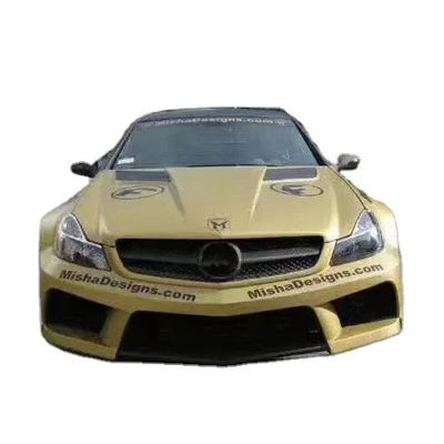Для Mercedes SL R230 Широкофюзеляжный комплект SL R230 модернизированный стиль Миша передний и задний бампер спойлер Широкофюзеляжный комплект