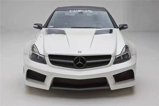 Для Mercedes SL R230 Широкофюзеляжный комплект SL R230 модернизированный стиль Миша передний и задний бампер спойлер Широкофюзеляжный комплект