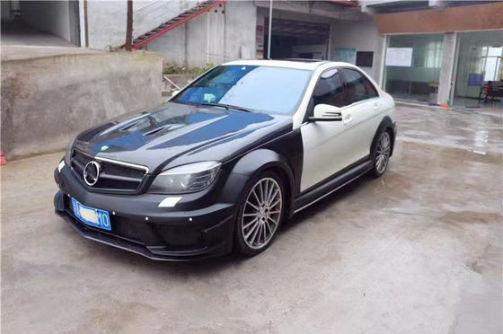 Для Mercedes W204 C63 Body Kit W204 Усовершенствованная черная серия стиль передний и задний бампер капюшон широкофюзеляжный комплект