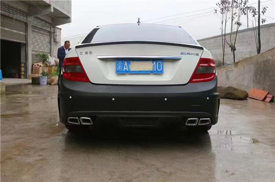Для Mercedes W204 C63 Body Kit W204 Усовершенствованная черная серия стиль передний и задний бампер капюшон широкофюзеляжный комплект
