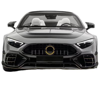 для Mercedes SL63 Комплект корпуса из углеродного волокна SL63 Усовершенствованный диффузер передней губы из углеродного волокна в стиле MSY