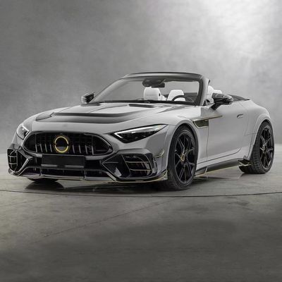 для Mercedes SL63 Комплект корпуса из углеродного волокна SL63 Усовершенствованный диффузер передней губы из углеродного волокна в стиле MSY