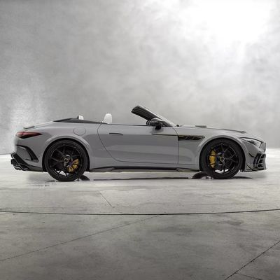 для Mercedes SL63 Комплект корпуса из углеродного волокна SL63 Усовершенствованный диффузер передней губы из углеродного волокна в стиле MSY